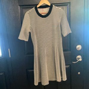 Dolan for Anthropology black/white striped dress